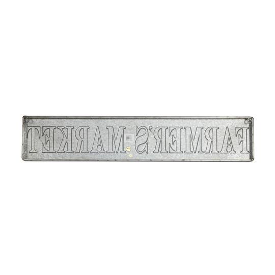 36" Beige Farmhouse Metal Wall Sign